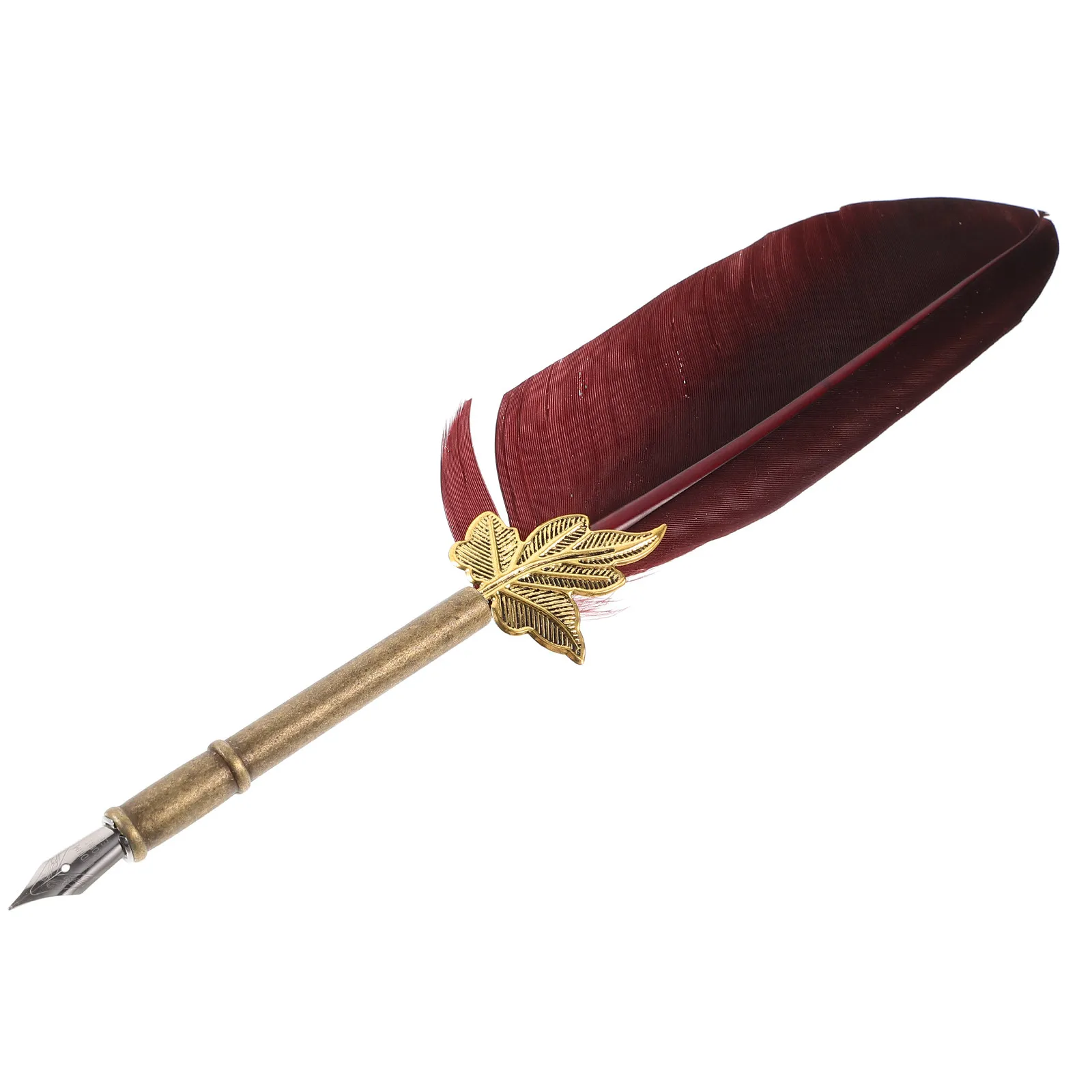 Office Calligraphy Dip Pen Premium Reusable Quill Style Pen with Smooth Polished Metal Plume Body Ideal for Writing Signing view 6