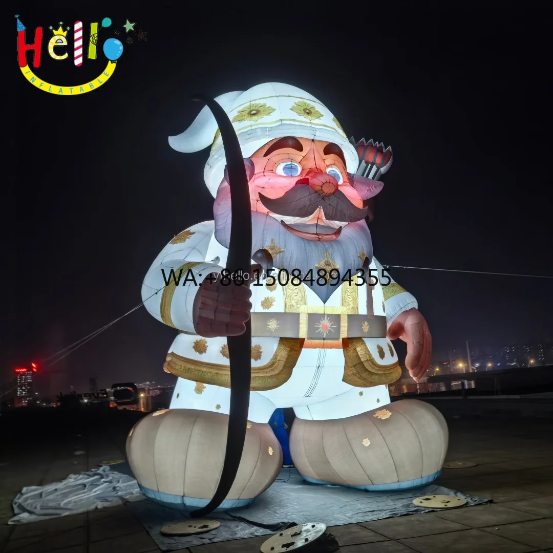 Outdoor Garden Inflatable Fire Elf Character Mascot Balloon Christmas Festival Party Prop Decorations
