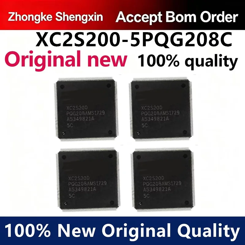 （5pcs-10pcs）XC2S200-5PQG208C Original Genuine PQFP-208 Programmable Logic Device IC FPGA Chip