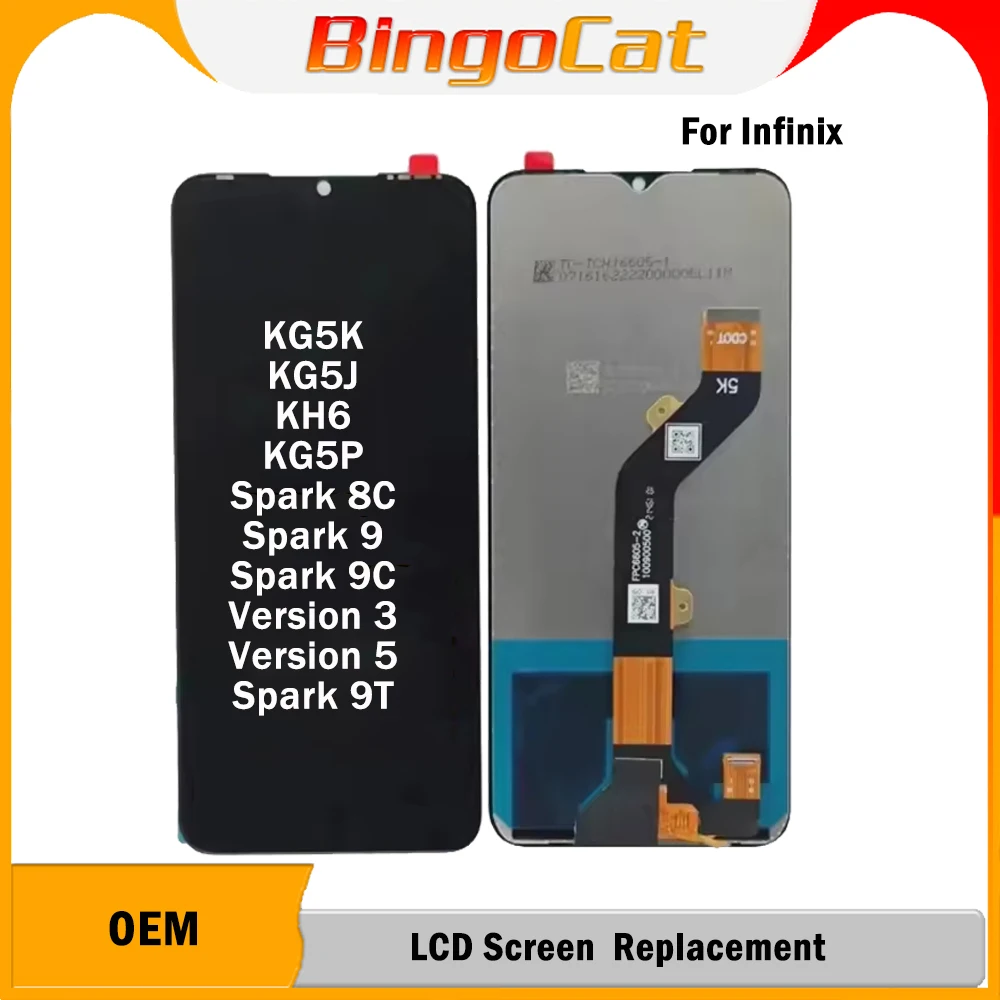 5-10pcs-touch-screen-digitizer-lcd-display-assembly-for-tecno-spark-8c-9-9t-kg5k-kg5j-kg5p-kh6-for-itel-vision-3-s661lp-replace
