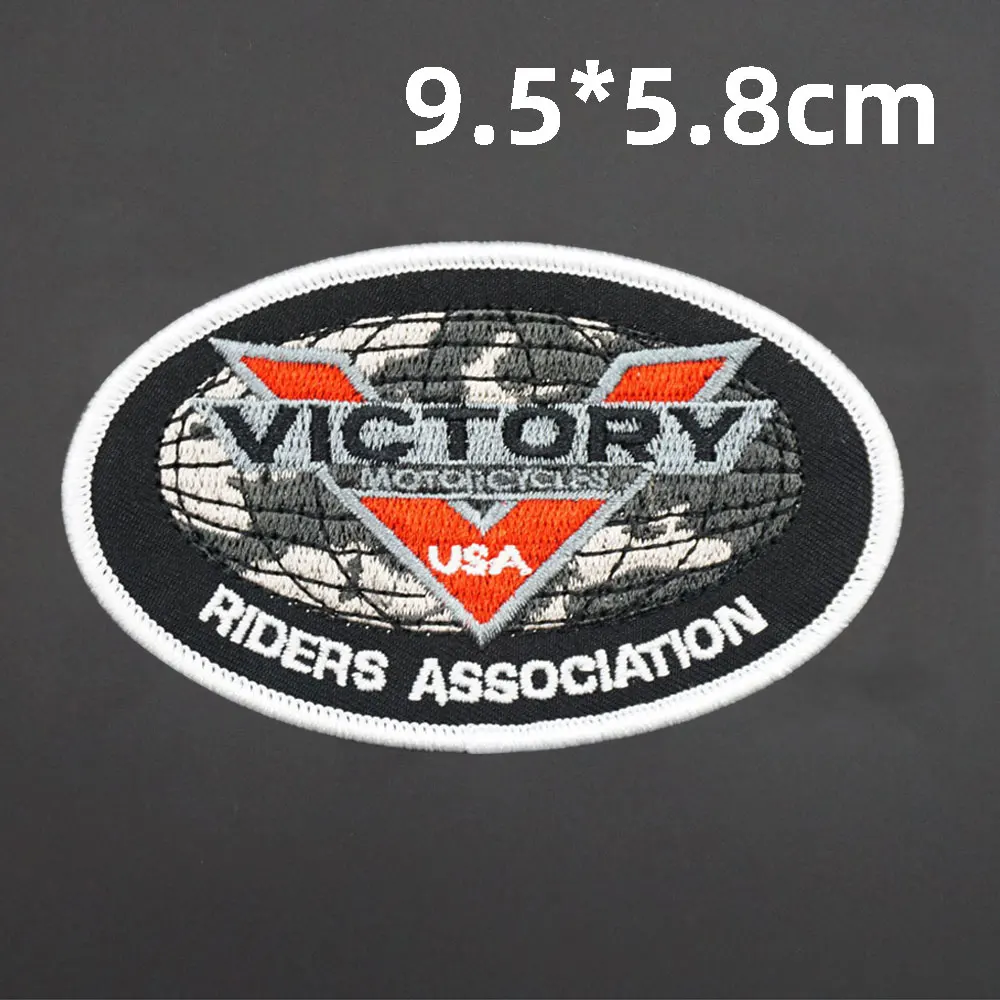 VICTORY MOTORCYCLES Embroidered Patches with Hook Backing