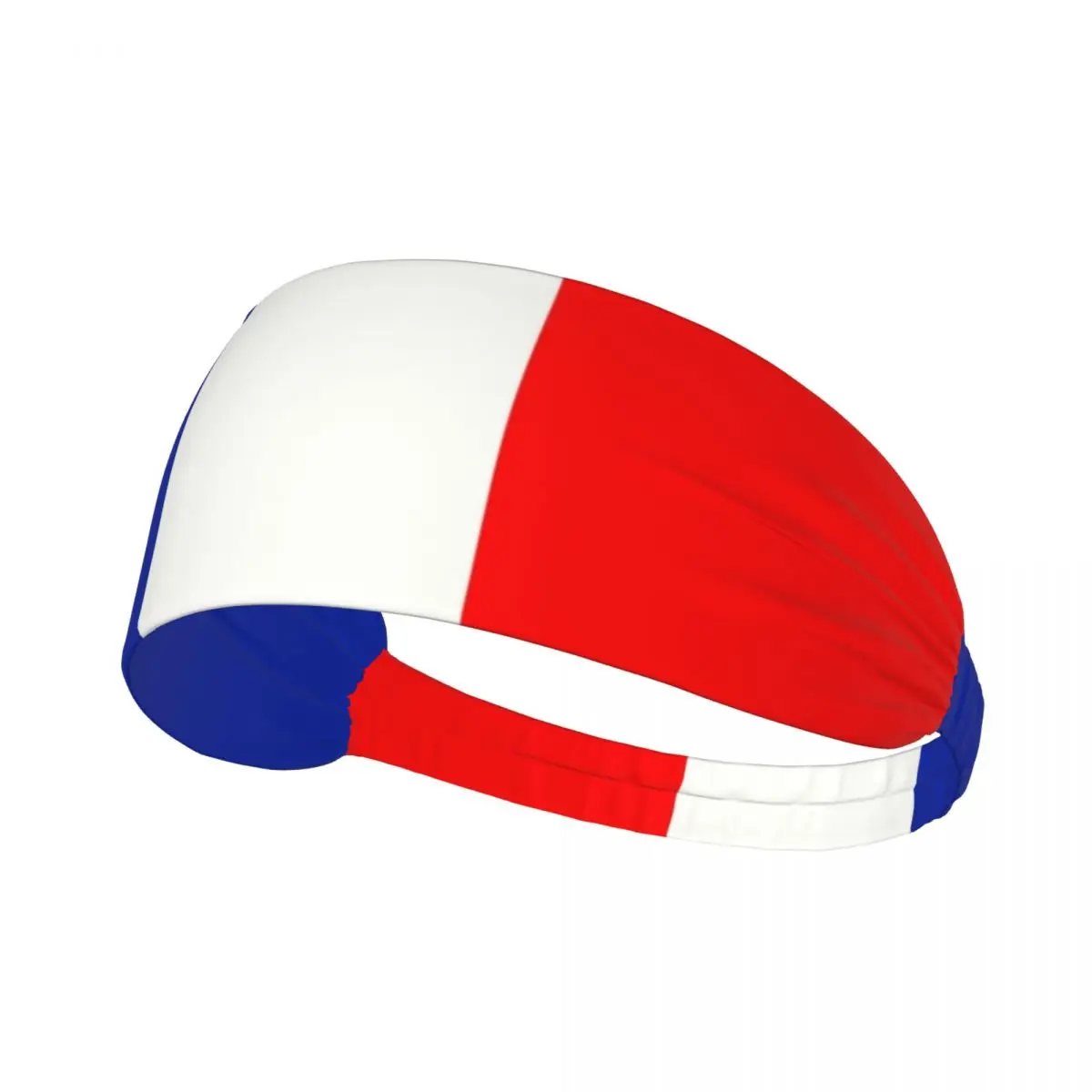 Custom French Flag France Sports Headband for Men Women Stretchy Moisture Wicking Exercise Sweatband