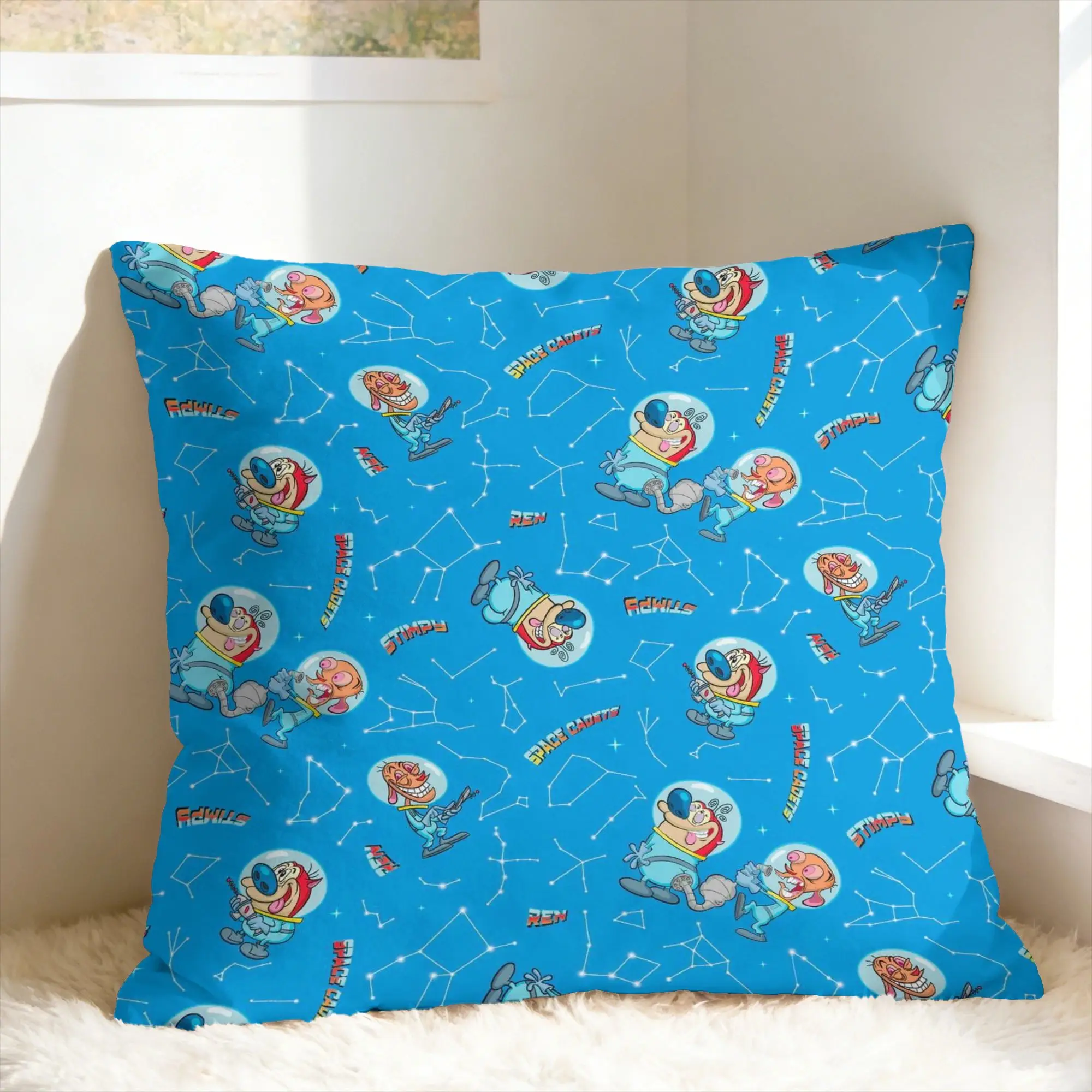 R-Ren & S-Stimpy Show Pillow Case  Cute Funny Pillow Cover Soft Pillowcases For Chair Sofa Home Decor