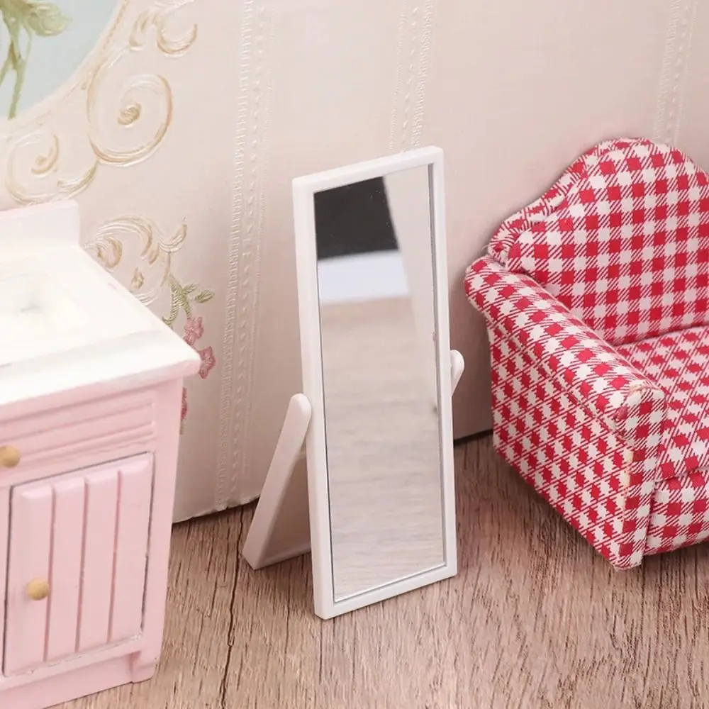 

New 1:12 Dollhouse Full Length Mirror Model Simulation Kids Furniture Accessories Scene Model Miniature Dolls House Decoration