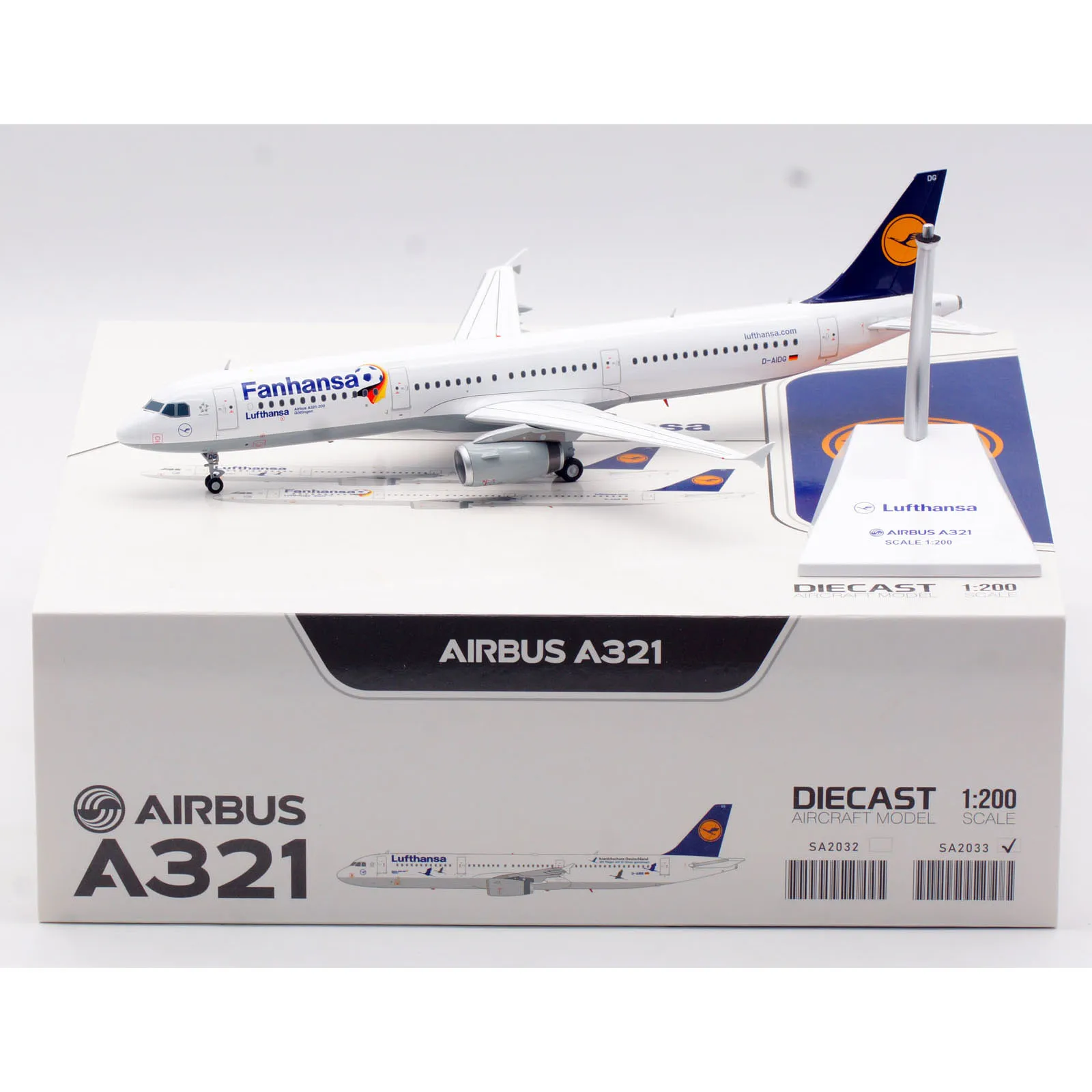 

SA2033 Alloy Collectible Plane Gift JC Wings 1:200 Lufthansa Airlines "StarAlliance" Airbus A321 Diecast Aircraft Model D-AIDG
