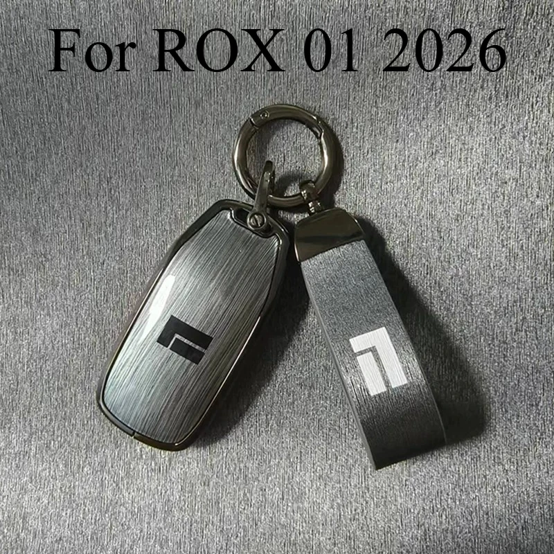 For ROX 01 Metal Key Fob Cover Case –Zinc Alloy Key Shell Protector with Keychain Ring, Anti-Scratch Shockproof Car Key Holder