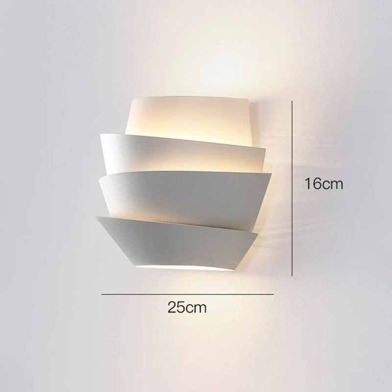 Nordic simples LED branco lâmpada de parede, luzes modernas para quarto, cabeceira, corredor, decoração de casa, iluminação, G9