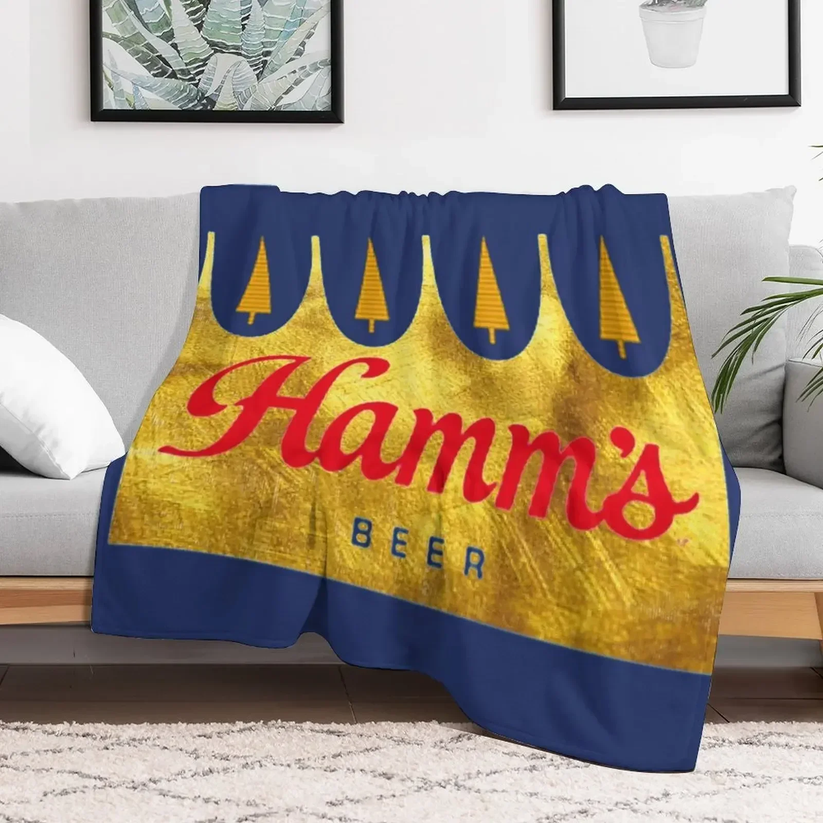 

Hamms beer Classic T-Shirt Throw Blanket Cute Plaid For Sofa Thin Bed Blankets