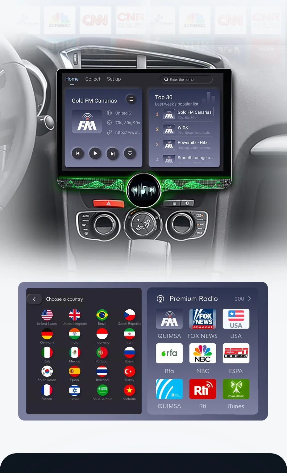 Junsun 11.5 "qled 2k drahtloses Carplay für Apple Autoradio Android 13 Auto für Citroen C4 2 B7 2013-2016 Multimedia-Player – Detail 16