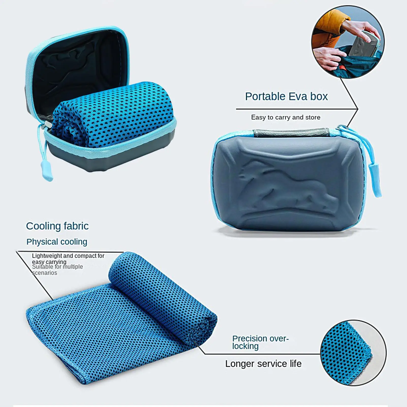 Cooling Towels 30x80cm Instant Absorbent Breathable Hot Weather Summer Cool Neck Towel For Men Women Runners Gym Workout Home - view 5