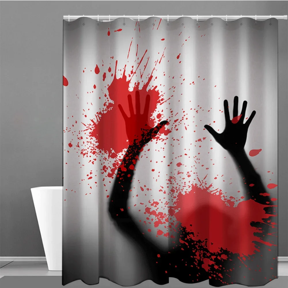 Shower Curtains Shower Curtains for Bathroom Scary Horror Bloody Splatter Shower Curtains Bathroom Accessories Halloween