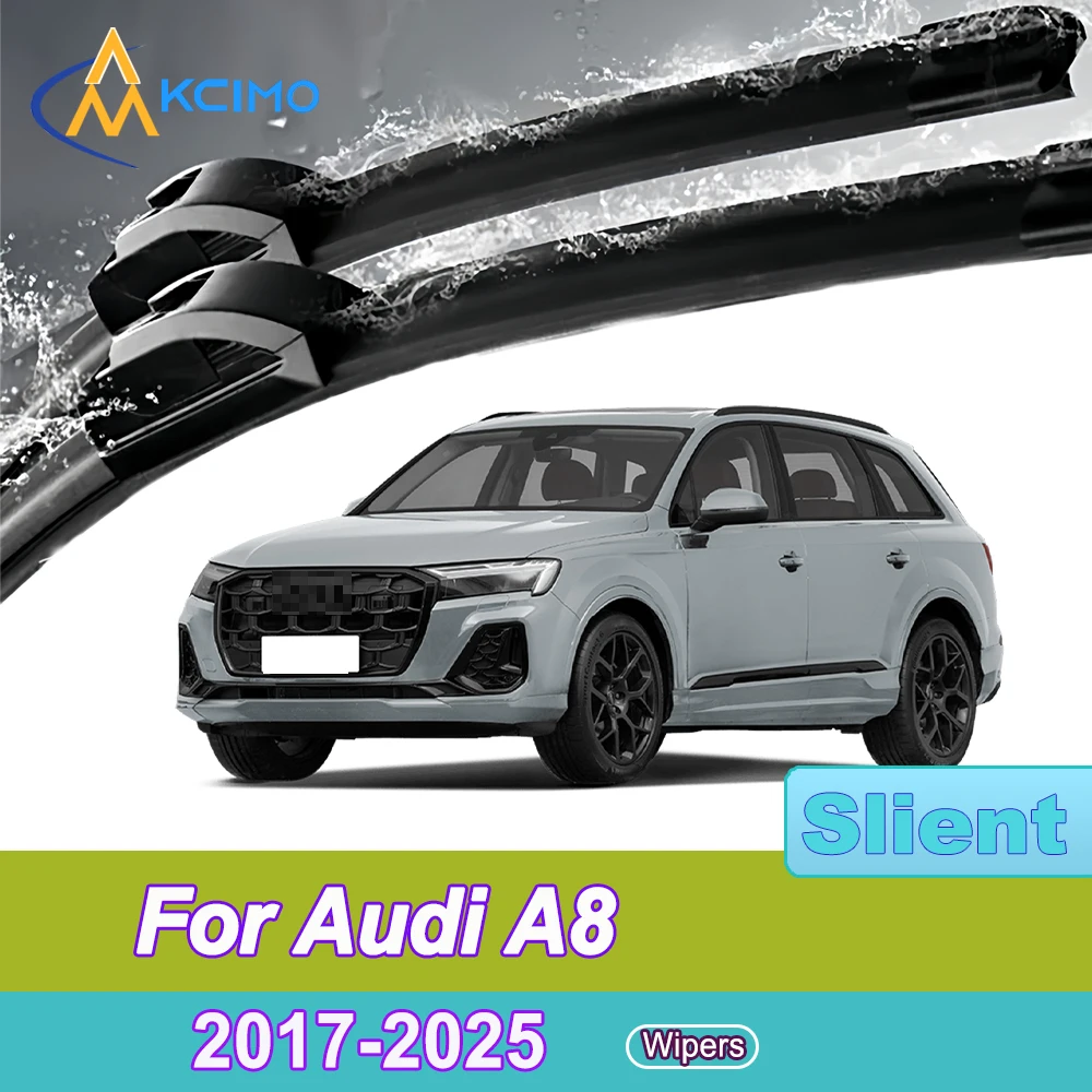 

2 Pack Silent Beam Wiper Blades For Audi A8 D5 4N 2017-2025 S8 Noiseless All-Weather Design Windshield Rain Brush Accessories