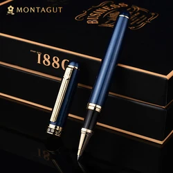 Montagut Nostalgic 2002 Blue Color Golden Trim Iridium Roller Ball Pen Writing Gift Pen Business With Gift Box