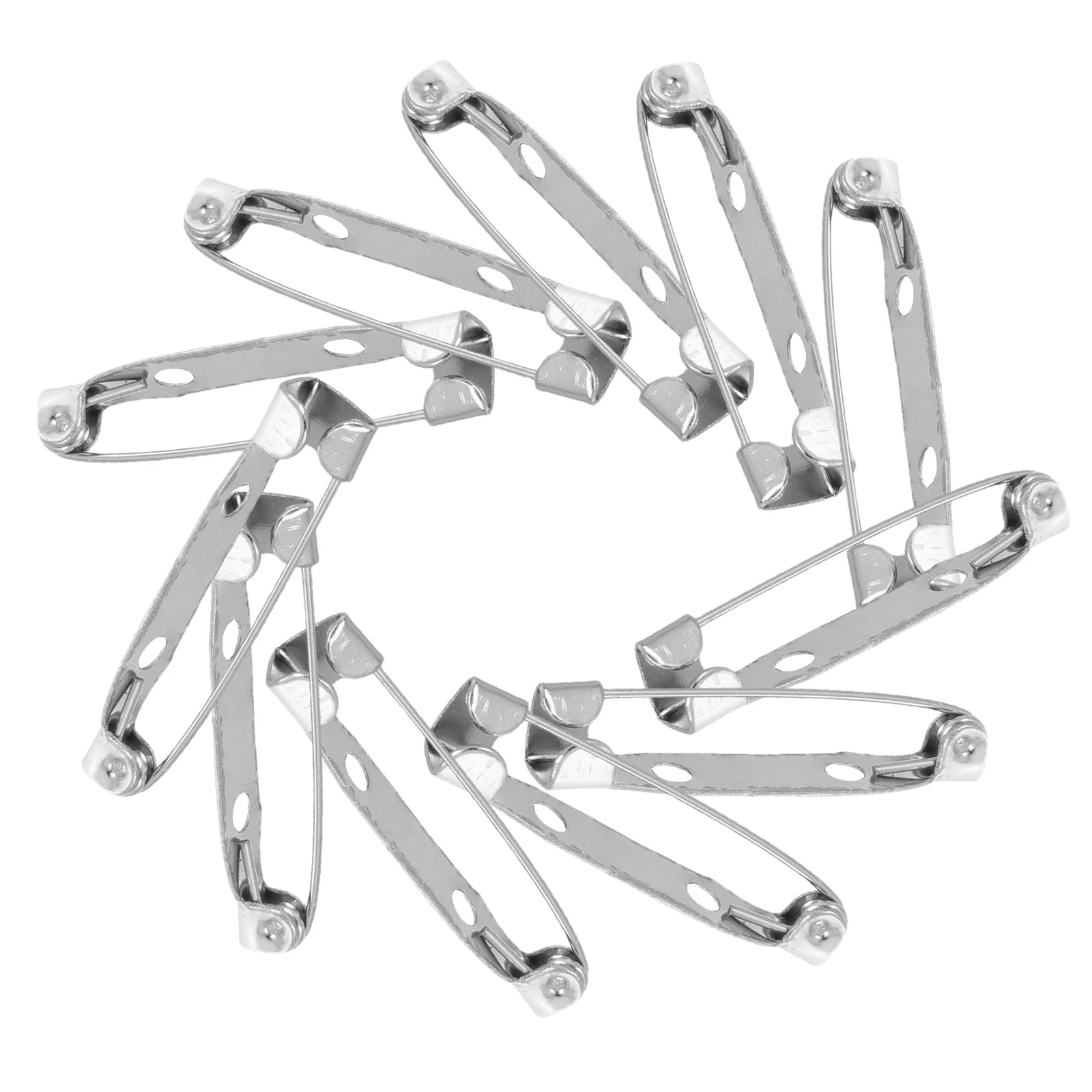 

60pcs Metal Pins Sturdy Safety Jewelry Making Pin Backs Locking Mechanism for DIY Jewelry Making Brooch Badge Accessories