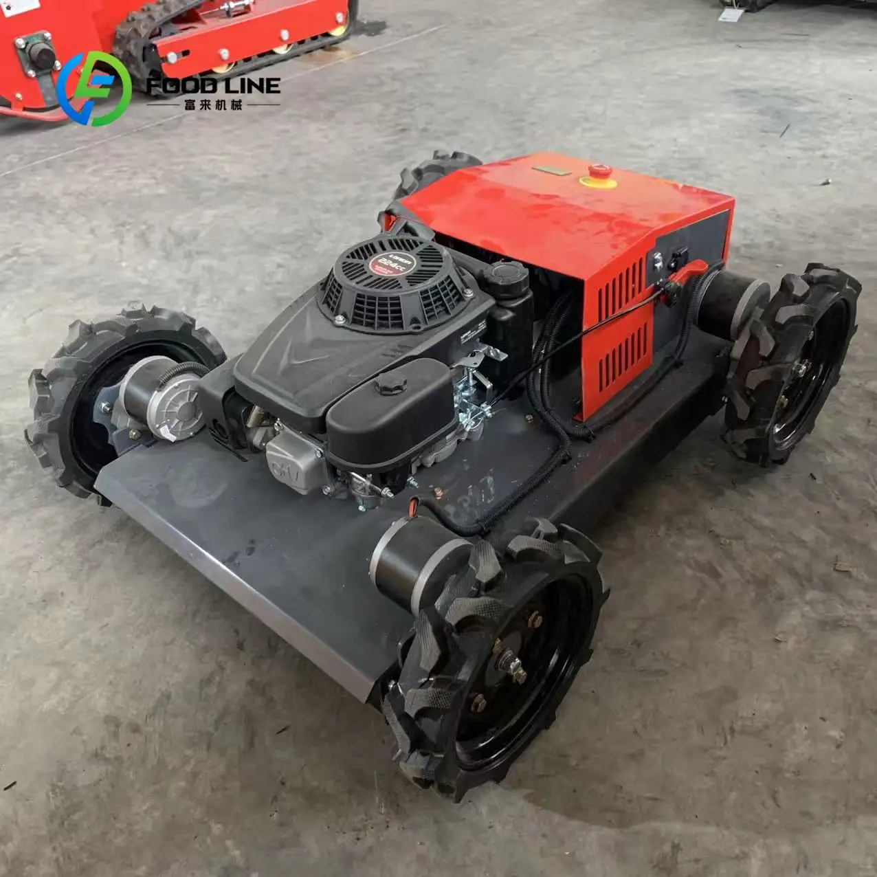 

Remote-controlled Tracked Lawnmower All-terrain Walking Lawnmower, Durable Cutting System Suitable for Gardens, Hillsides, Farms
