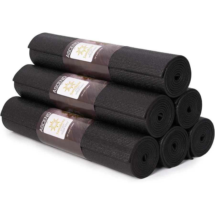 

Упаковка из 6 шт., очень толстый коврик для йоги Deluxe Studio, 6 мм, 72 x 24, удлиненный коврик для упражнений, нескользящий противоскользящий коврик для фитнеса, коврики для йоги для дома