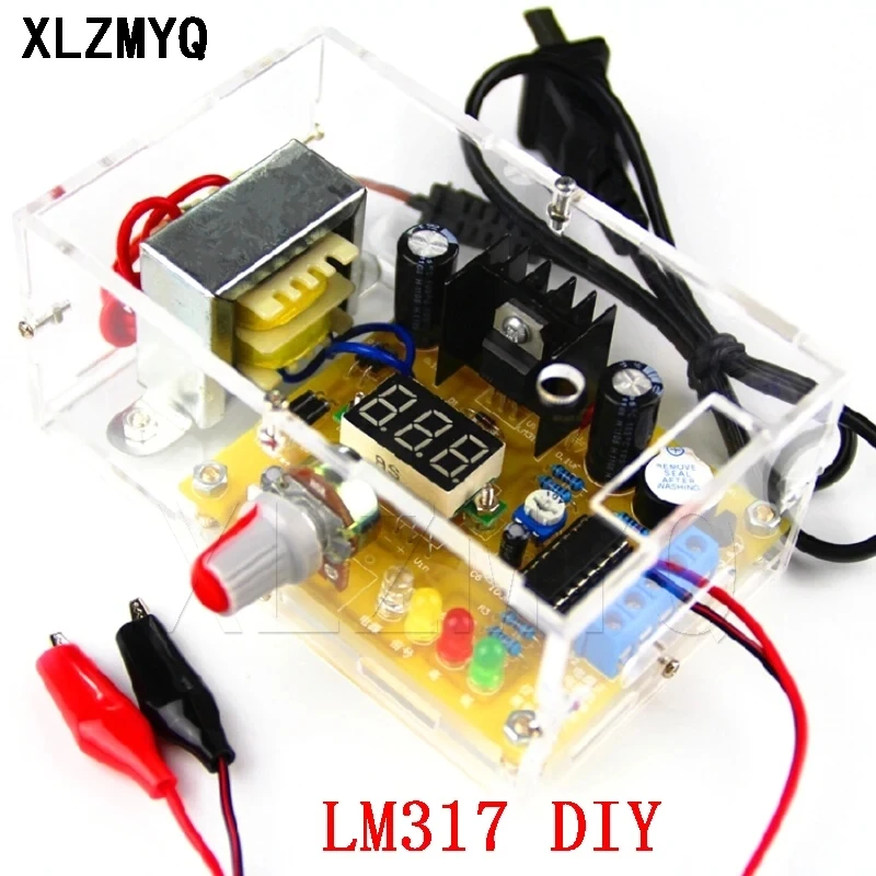 DIY Electronic Kit LM317 Adjustable Regulated Voltage 110V 220V to 1.25V-12.5V Step-down Power Supply PCB Board For Arduino