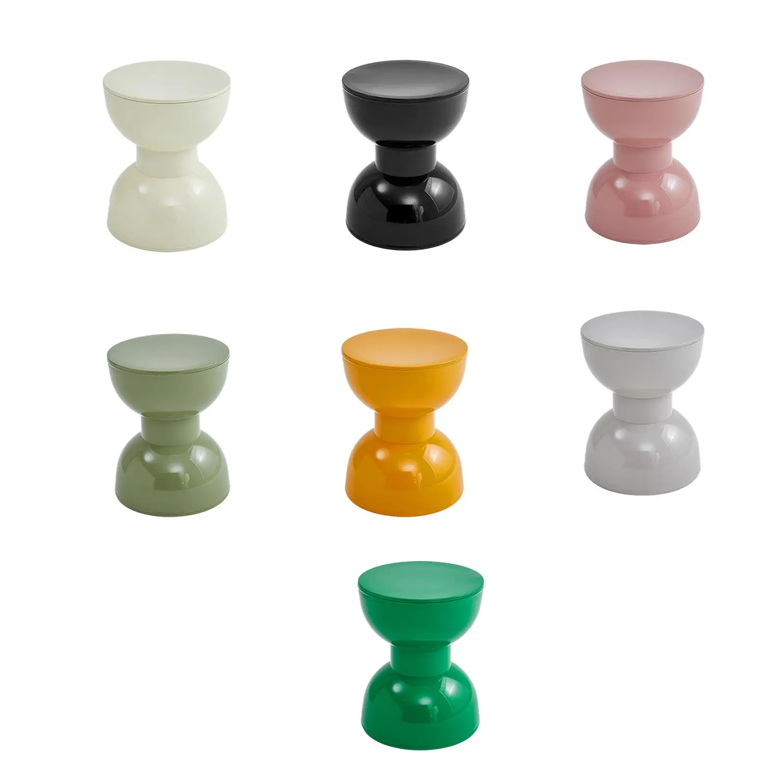 

Compact Round Side Table, Bedside Table, Storage Unit, Footrest, Indoor Furniture, for Patio, Dorm, Balcony, Bedroom