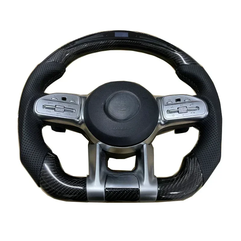 High Quality Carbon Fiber Car Part Steering Wheel With LED For E Class W213 E63 E63S 2017 Perfect Fitment