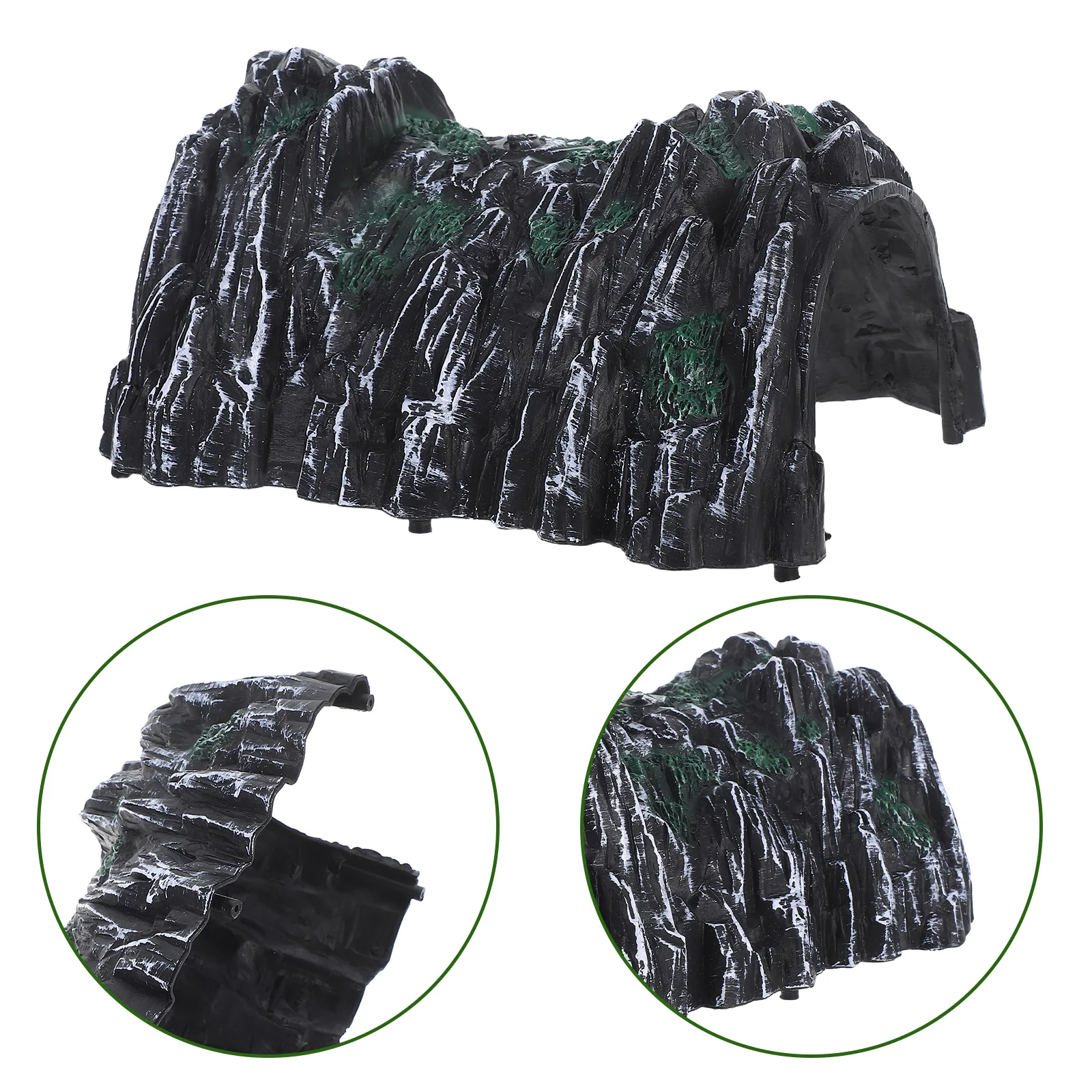 

3 Pcs Toys for Kids Scene Model Tunnel Miniature Sand Table Grey Train Simulation Cave Child