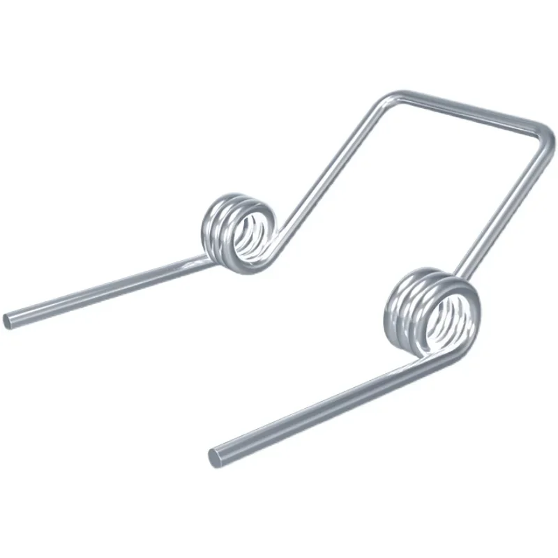 50PCS Stainless Steel Double Torsion Spring Wire Diameter 1.5mm 150 Degree Double Coil Large Torsion Spring