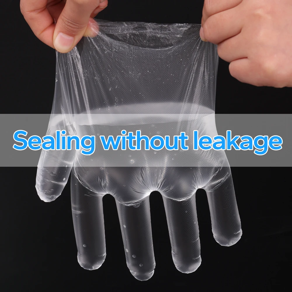 200 X GUANTI MONOUSO IN POLITENE PE BLU PREMIUM Plastica Sicura - Foto 5