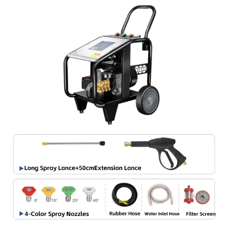 3.0KW 140Bar High Pressure Washer, 14L/min Portable Water Jet with Single-Phase 4-Pole Motor