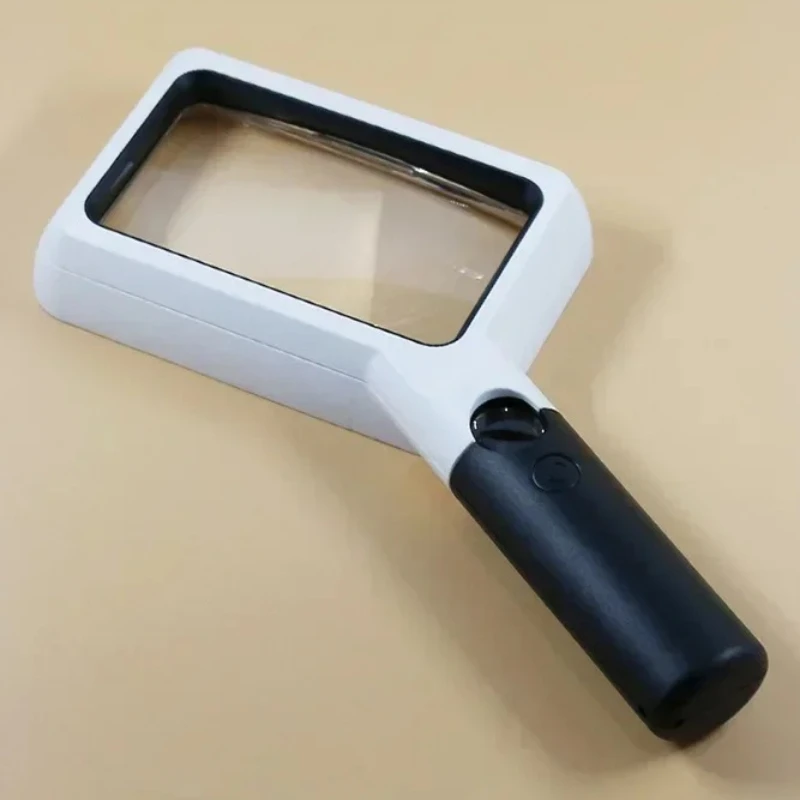 

2x 20x Jewelry Identify Helping Magnifier Rectangular Magnifying Glass with Light COB Integrated Optical Source Led Lamp Loupe
