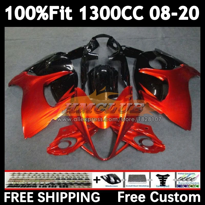 Body For SUZUKI Hayabusa orange dark GSXR1300 2008 2009 2010 2011 2012 2013 39No.83 GSX-R1300 GSXR 1300 15 16 17 18 19 Fairing