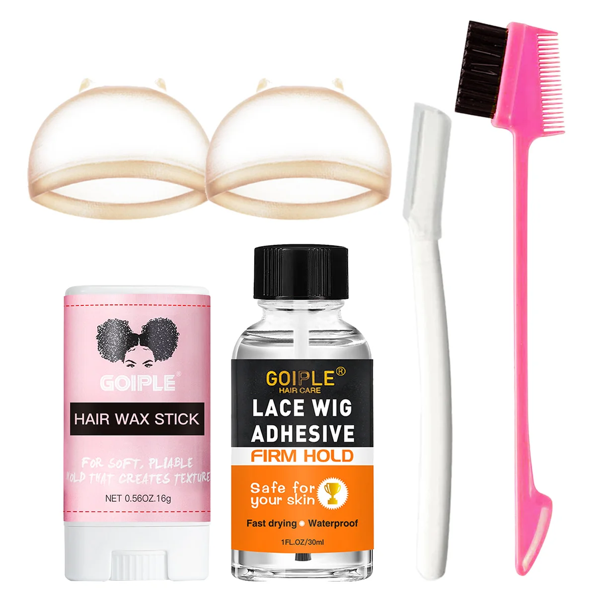 Long-lasting Styling Wax,Control Flyaway Hair Wax & Lace Wig Adhesive,Natural Perfect Invisible Fast Drying Waterproof Glue Kit