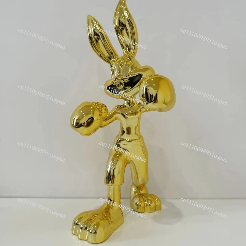 Creative, boxing rabbit entrance ornament high-end light luxury] ornament high-end sense, tabletop decoration