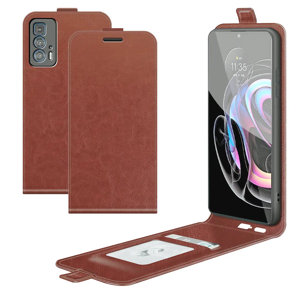 New Style MOTO G22 Edge 20 Pro Lite Retro Leather Case Flip Vertical Book Card Holder For MOTOROLA MOTO G30 G10 G50 G31 G71 X30