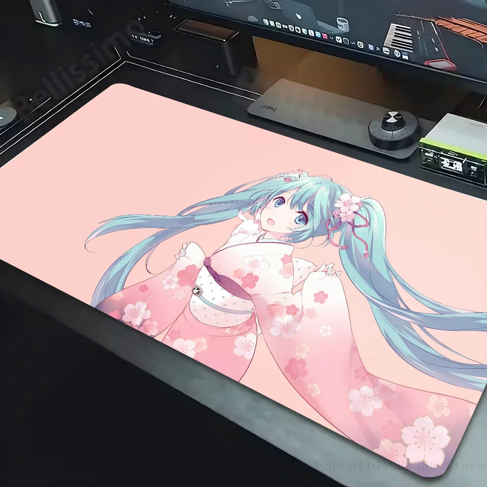 H-Hatsunes Miku Mousepad Non-slip Suitable For Office Computers Laptops E-sports Game Desk Mats XXL Keyboard