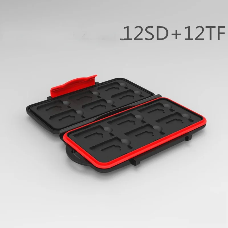 Multi-grid Waterproof Memory Card Case for Micro SD Card, Card Holder for 12SD+12TF, Protector Storage Box