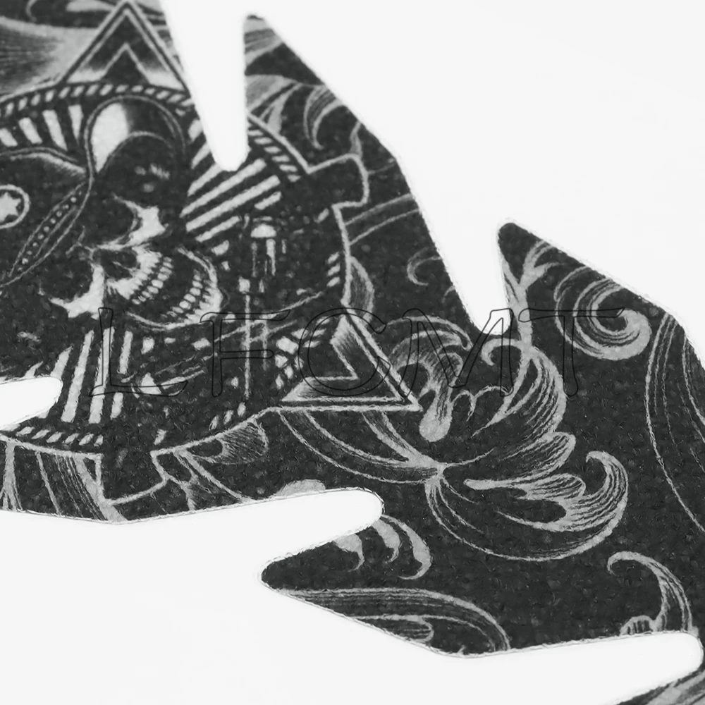 Frosted Anti Slip Motorrad Tankpad Totenkopf Aufkleber Heizöl Gas Tank Pad Schutz Aufkleber Universal Fit für Yamaha Suzuki Honda