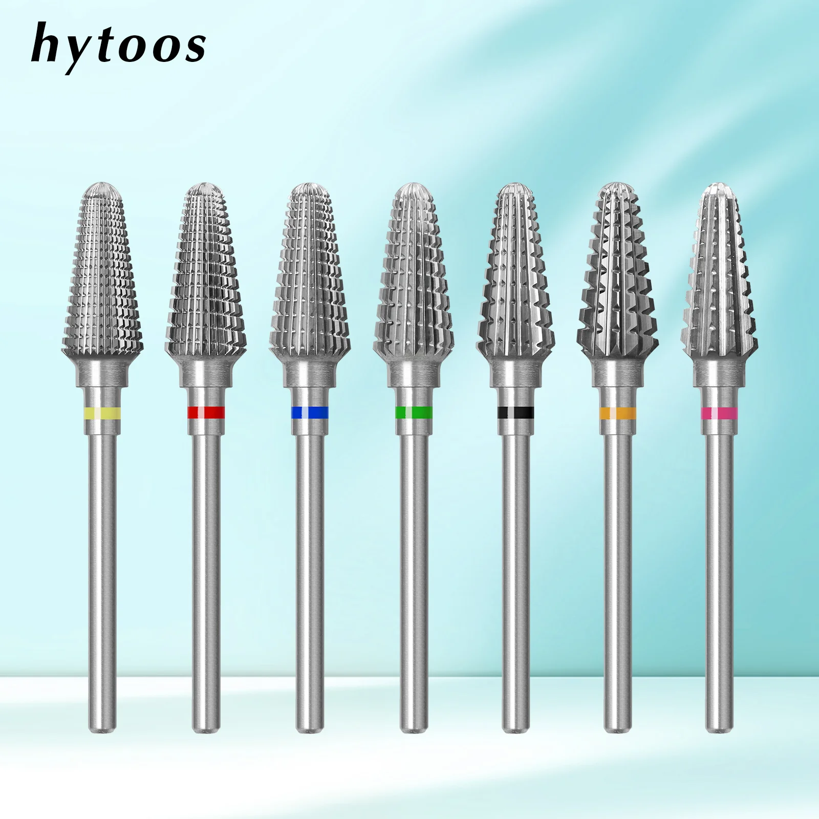 HYTOOS Professional Tornado Carbide Nail Drill Bits Both Hand Electric E-files for Acrylic Nails Gel Removal Technician Tool