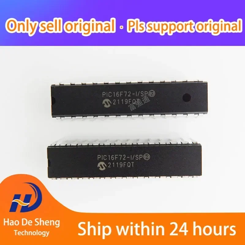

10 шт./лот PIC16F72-I/SP DIP28 Новый оригинал в наличии