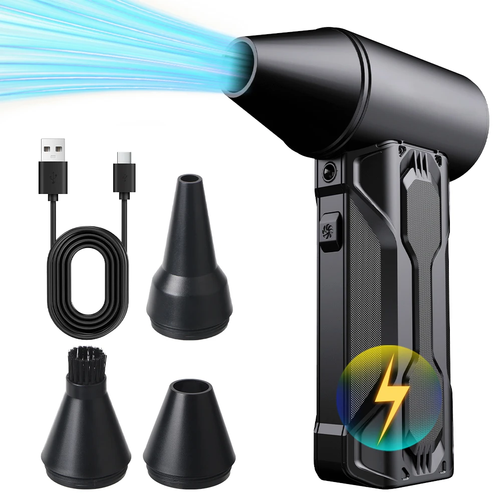 

3 Gears Adjustable Cleaning Jet Blower Tool 130000 RPM Turbo Fan Violent fan 2025 Electric Air Duster Car Blowing Snow Portable