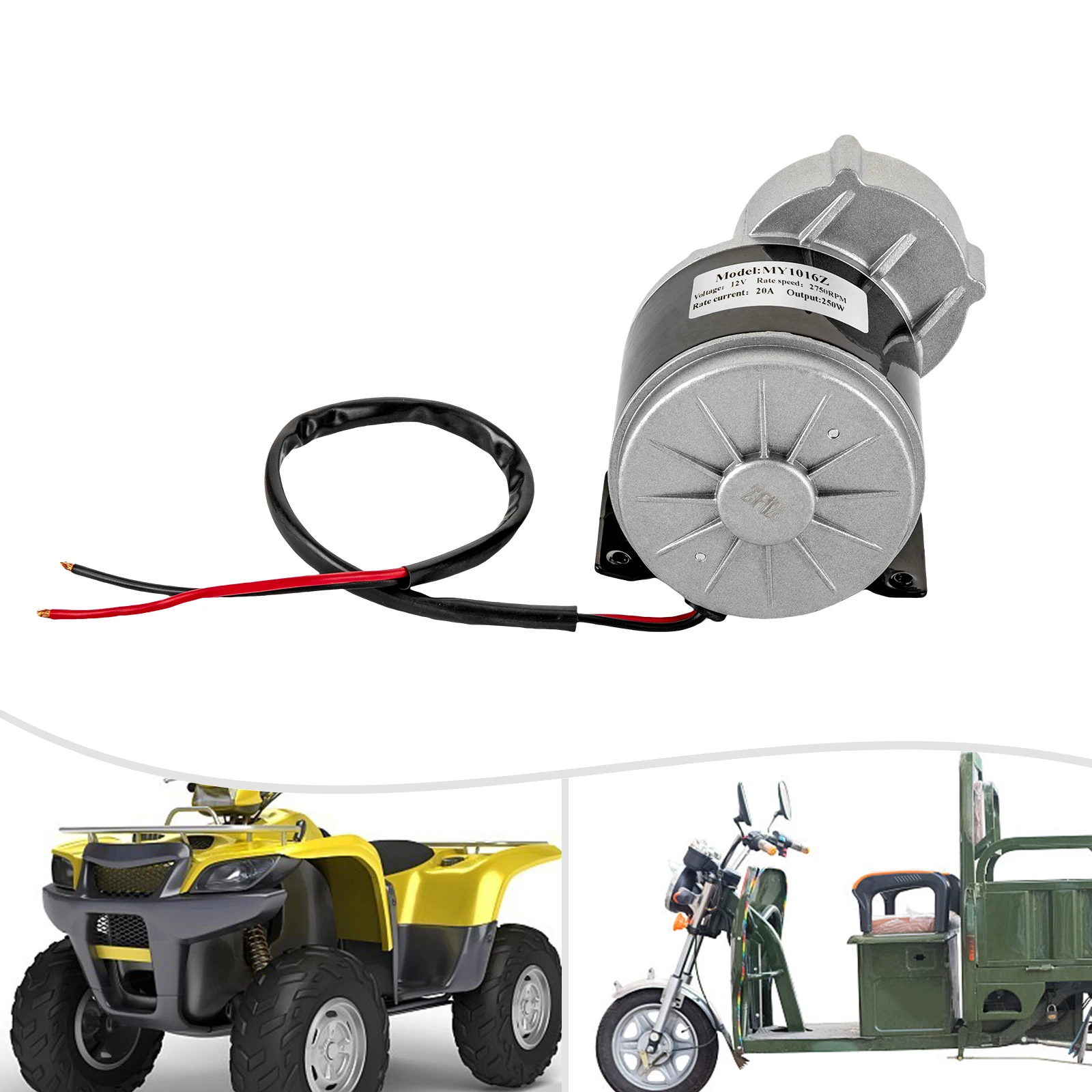 

12V Gear Reduction Electric Motor, 250W High-Efficiency Electric Bicycle Brushed DC Motor Reductor,For Motorized Bicycles, Bikes