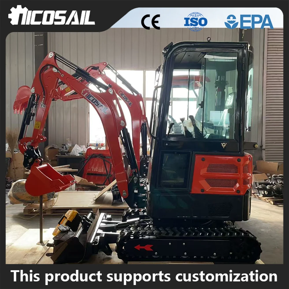 

Small excavators approved by CE and EPA 1.8-ton hydraulic crawler excavators efficient and energy-saving in stock