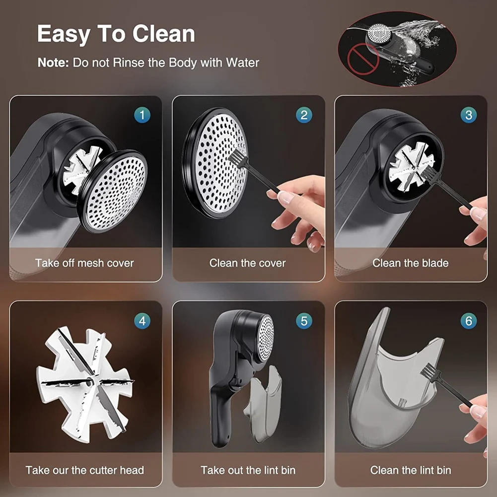 Barbeador de tecido elétrico, removedor de fiapos com 2 lâminas extras, display digital LED, removedor de bobble para roupas, 2 velocidades