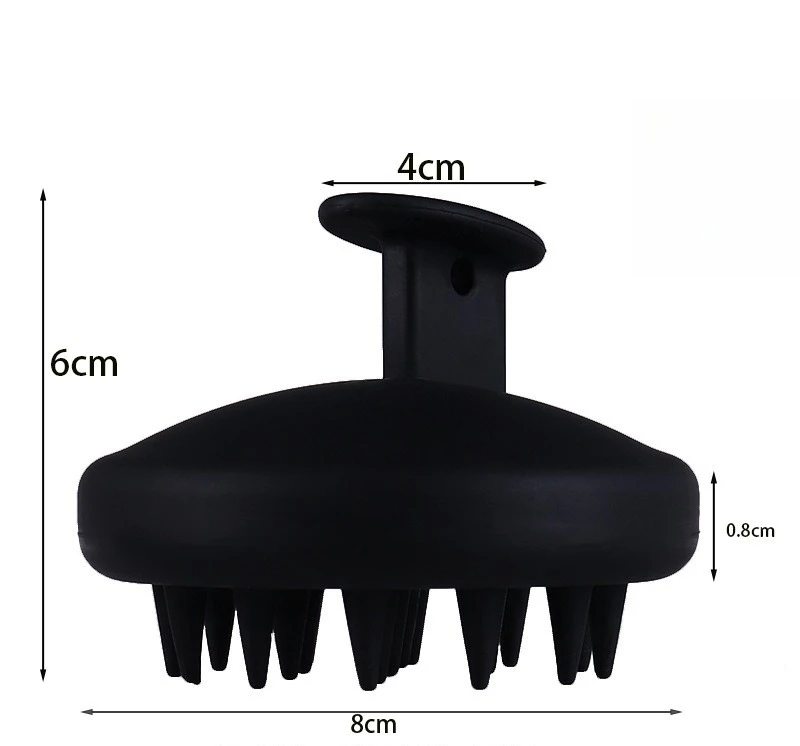 Head Scrubber Scalp Exfoliator Silicone Shampoo Brush Hair Scalp Massager, Long & Stiff Spikes for Long, Curly, Thick Hair