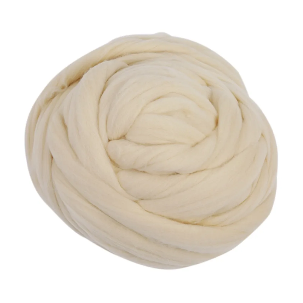 Soft White Wool Roving 8.8 oz Wool Spinning Wool Roving Needle Felting Wool For Needle Felting