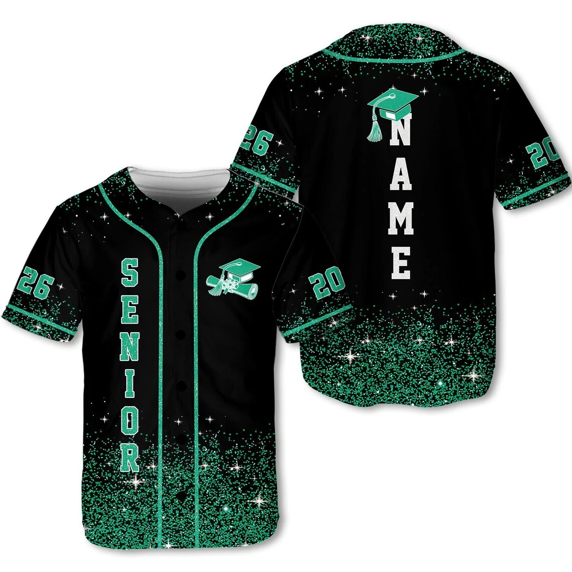 Custom Name 2026 Senior Graduation Baseball Jersey Personalized Diy Name Number Buttons Sports Shirt Wholesale Drop Shipping