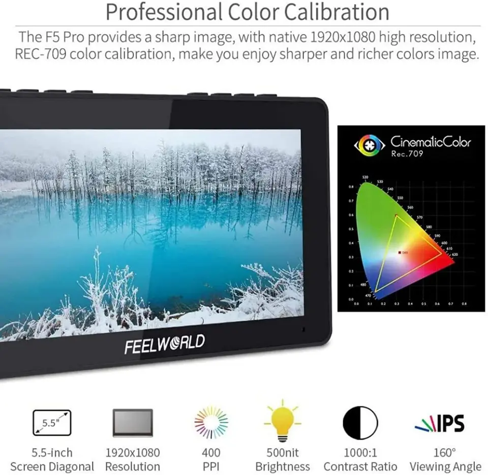 FEELWORLD F5 PRO V4 6 Inch 4K HDMI Monitor