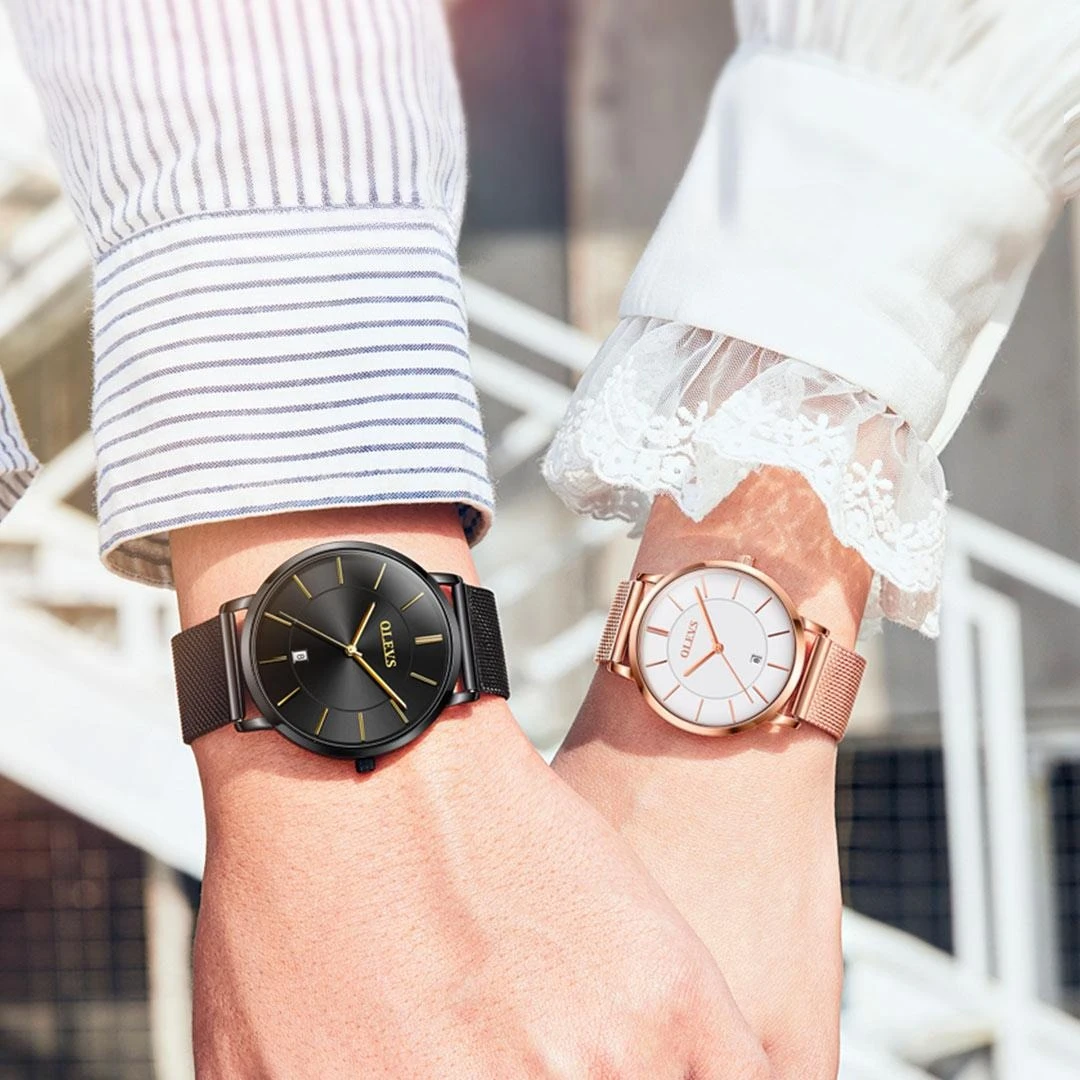 جديد Xiaomi كوارتز ساعة أزياء زوجين ووتش الهدايا للماء ساعة اليد عالية الجودة Youpin OLEVS