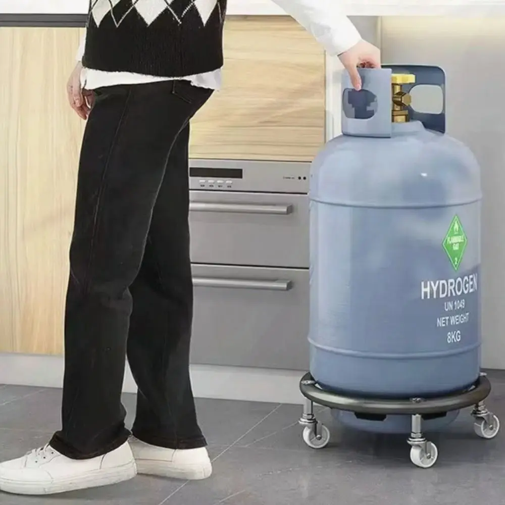 دائم المنقولة خزان الغاز قاعدة الفرامل عجلة اسطوانة حامل قوي آمن ثابت خزان حامل دوللي المنزل #1