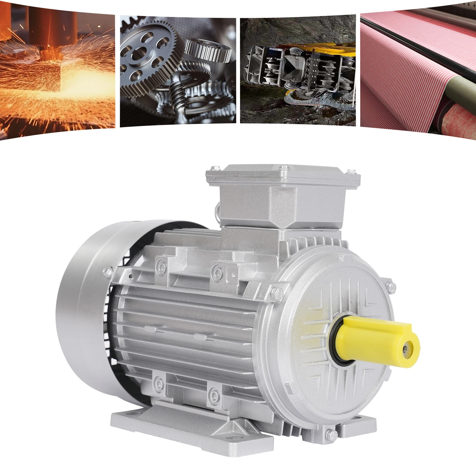 محرك كهربائي 1 حصان عالي الطاقة محرك غير متزامن أحادي / ثلاثي الطور لبناء الآلات #3