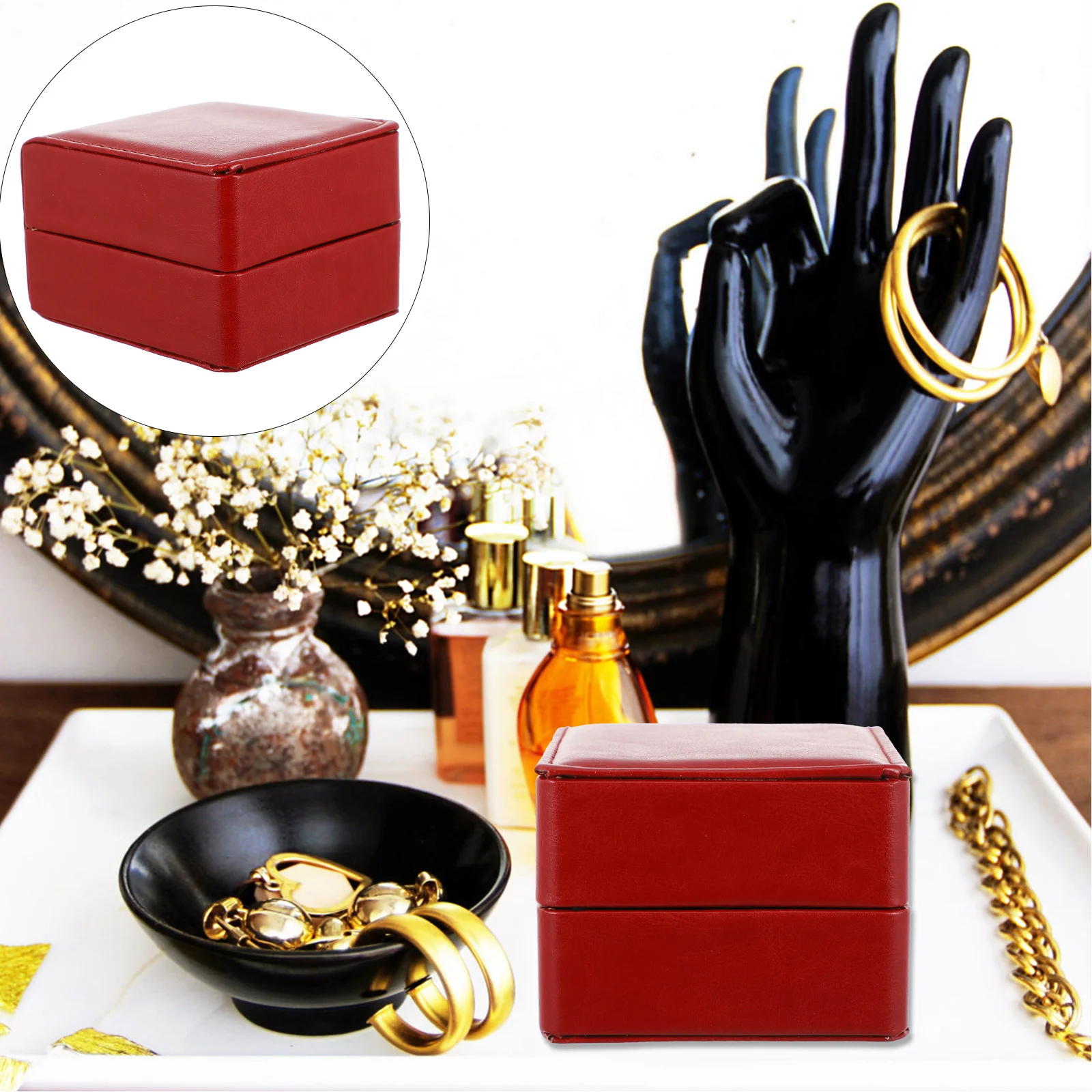 

PU Watch Storage Box Portable Practical Organizer Protective Case for Wristwatches Bracelets Jewelry Watch Storage Box