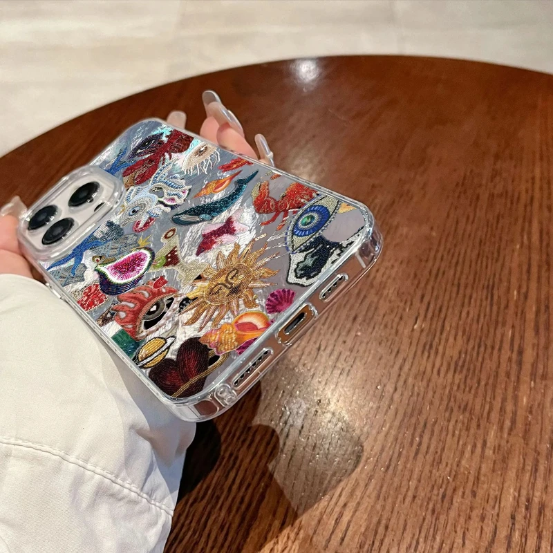 Retro Sun Planet Cocktail Fruit Women Phone Case For Xiaomi Poco X7 Pro X3pro X5 M6 X6 X3 NFC M5s M6 C61 Bumper Fundas Cover